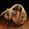 Appalachian Antler Egg Basket by Mark Hendry_shed Mule Deer antler with natural fibers woven in artisan rib style
