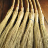 Peeled White Willow and Broomcorn Cobweb Besom Brooms by Mark Hendry for Mountain Heritage Handcraft Blue Ridge Georgia