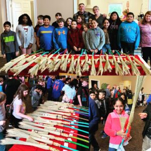 Max Hendry (Mark)Teaching an instructional class of The Art of Historic Broom Making Historic Heritage Handcraft at John Campbell Folk School in Brasstown NC Brooms whisks besom art learn teach create sorghum broomcorn plaiting handcraft artisan handmade craft skilled basket weaving